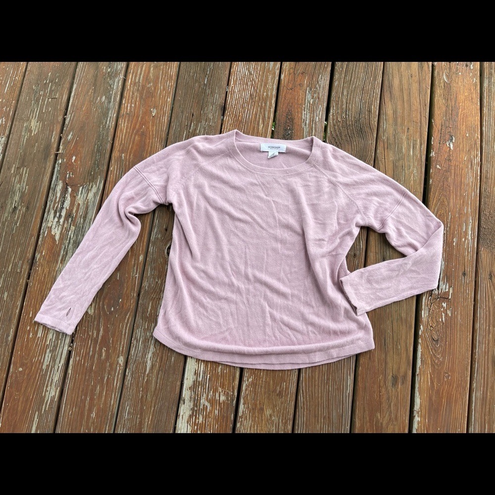 Workshop Republic Clothing Rose Pink Sweater Size Large